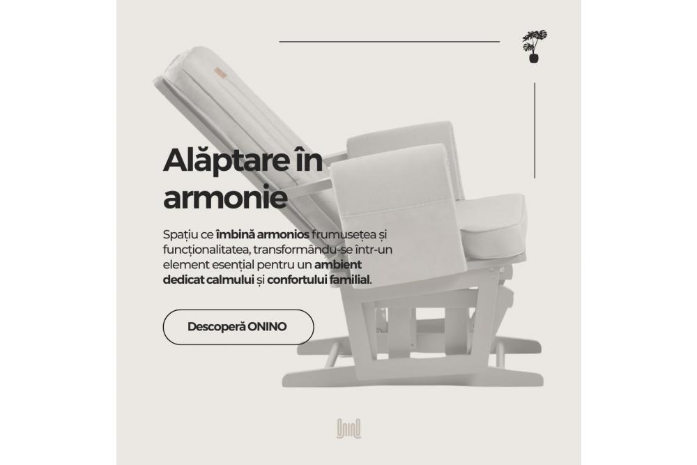Eleganta simplitatii cu fotoliul de alaptat CALM.me Classic in culoarea Pearl Gray