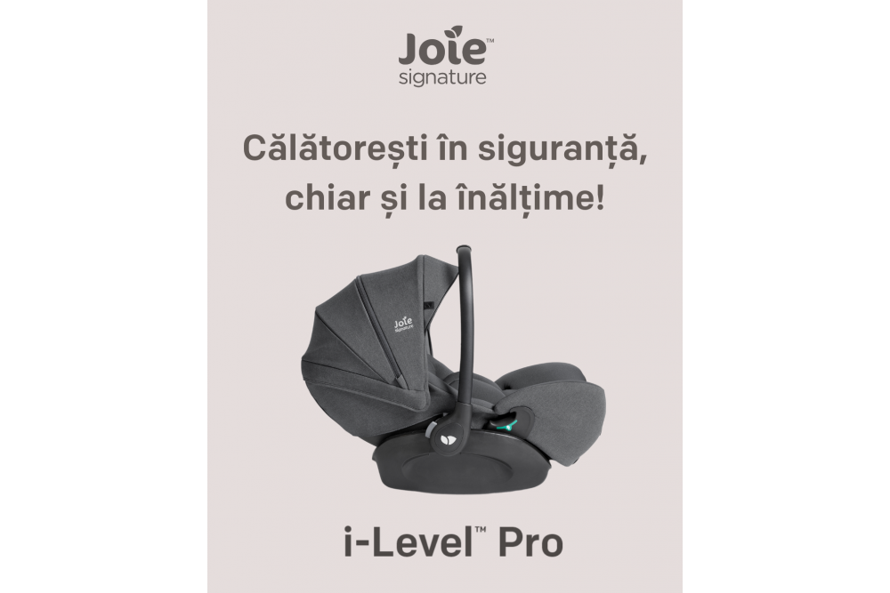 Joie i-Level Pro – acum certificata TUV pentru utilizare in avion