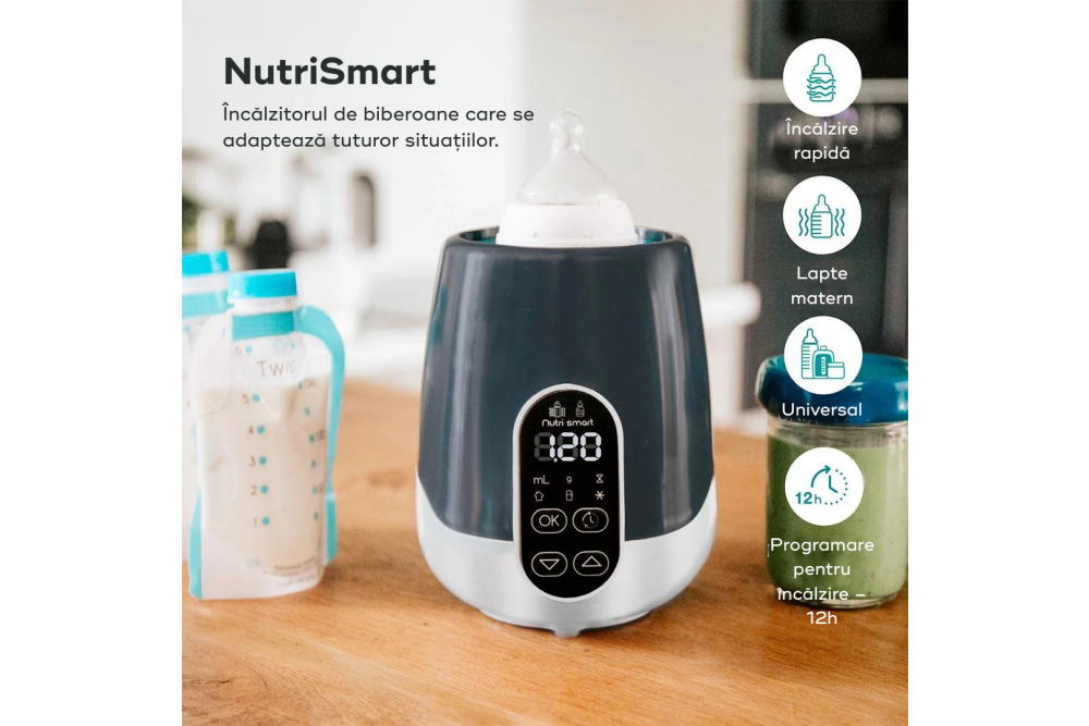 Pleci la drum cu bebe? Nu uita de NutriSmart – incalzitorul de biberoane ideal pentru vacanta!