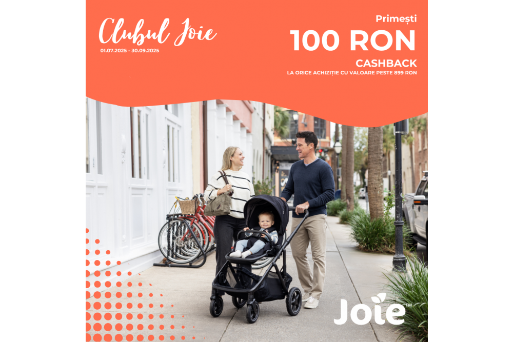 Cashback de vara prin Clubul Joie: 100 RON inapoi la achizitii peste 899 RON!