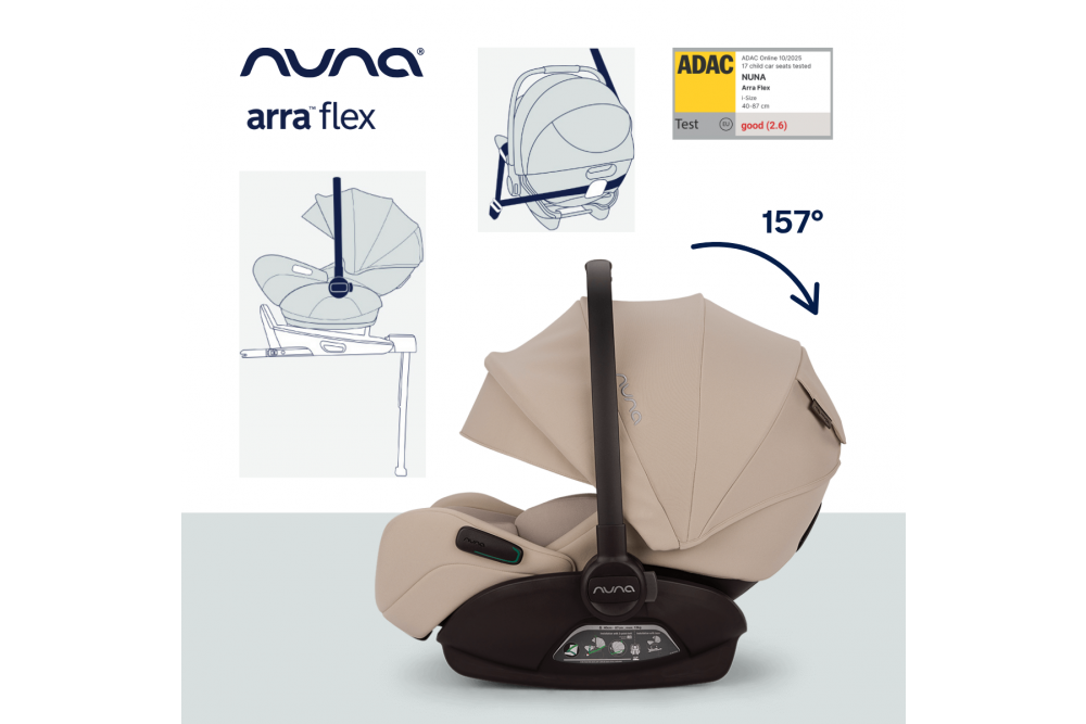 Scoica auto Nuna ARRA Flex – siguranta confirmata de testele ADAC