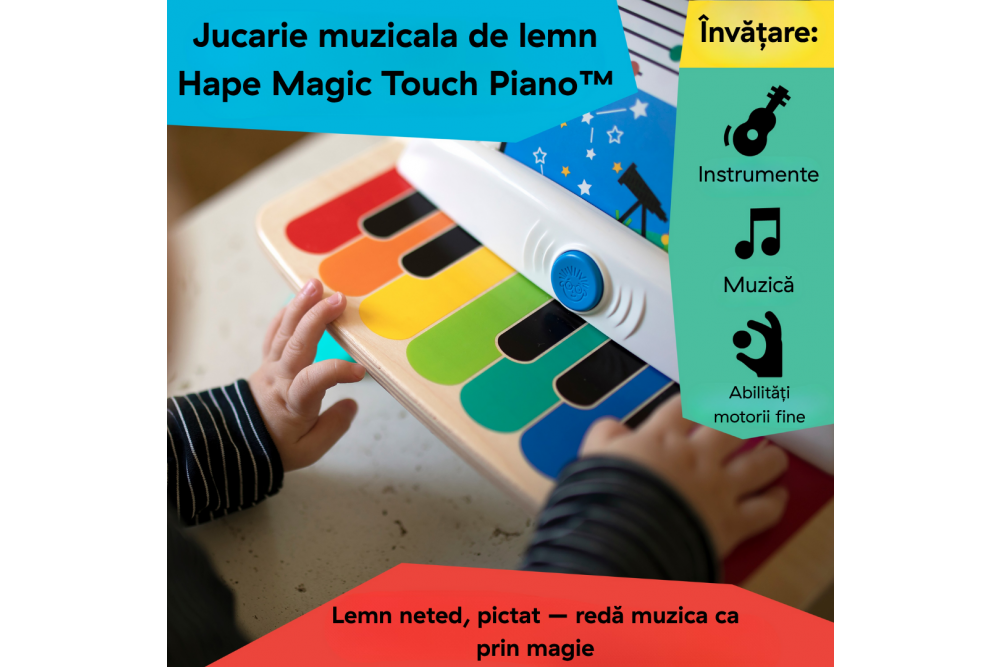 Descopera muzica si motricitatea fina cu Baby Einstein Magic Touch Piano