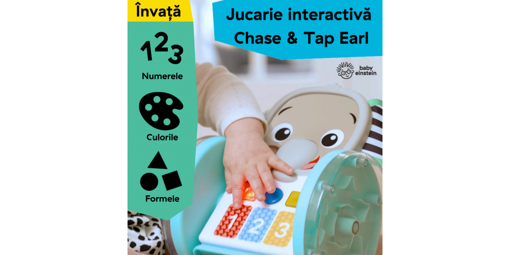 Jucaria Chase & Tap Earl de la Baby Einstein: sprijin pentru creativitate si mobilitate in primele luni