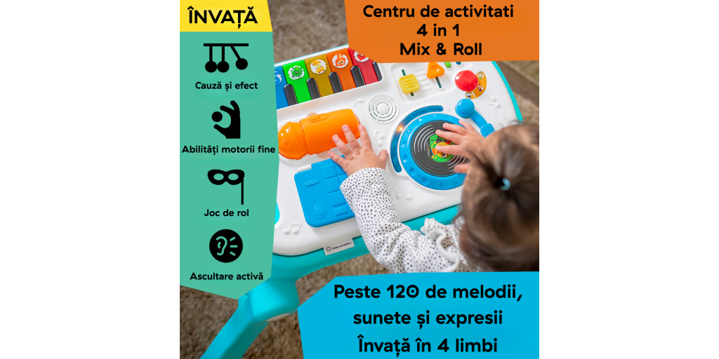Mix & Roll by Baby Einstein - de la joaca pe burtica la primii pasi