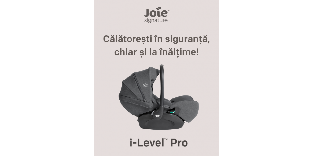 Joie i-Level Pro – acum certificata TUV pentru utilizare in avion