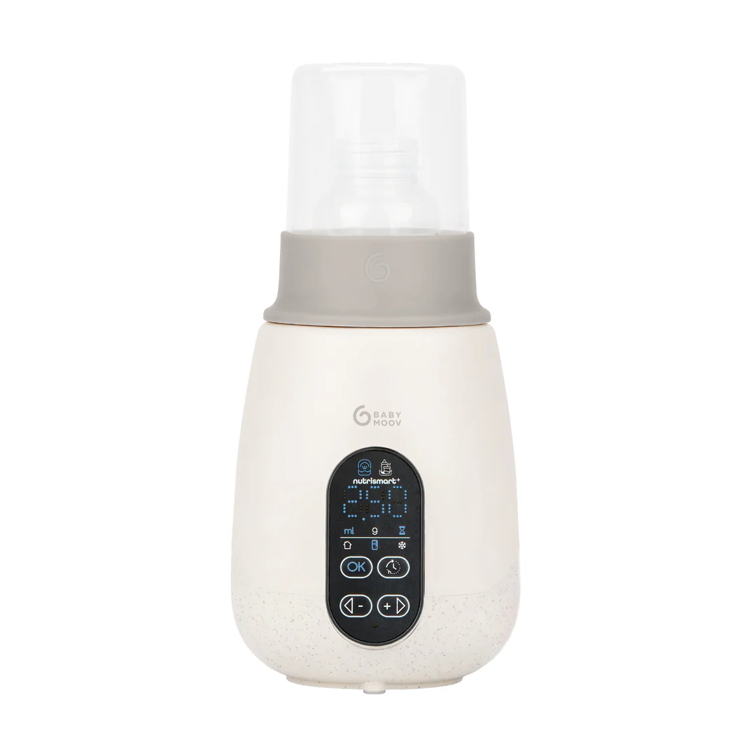 Babymoov - Incalzitor si sterilizator biberoane (recipiente) pentru casa si masina NutriSmart+ Mineral Beige