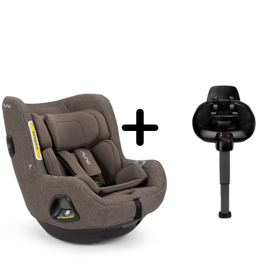 Nuna - Set Scaun auto rotativ i-Size TODL next Chestnut, 40-105 cm + Baza isofix BASE next i-Size pentru TODL next, testat ADAC
