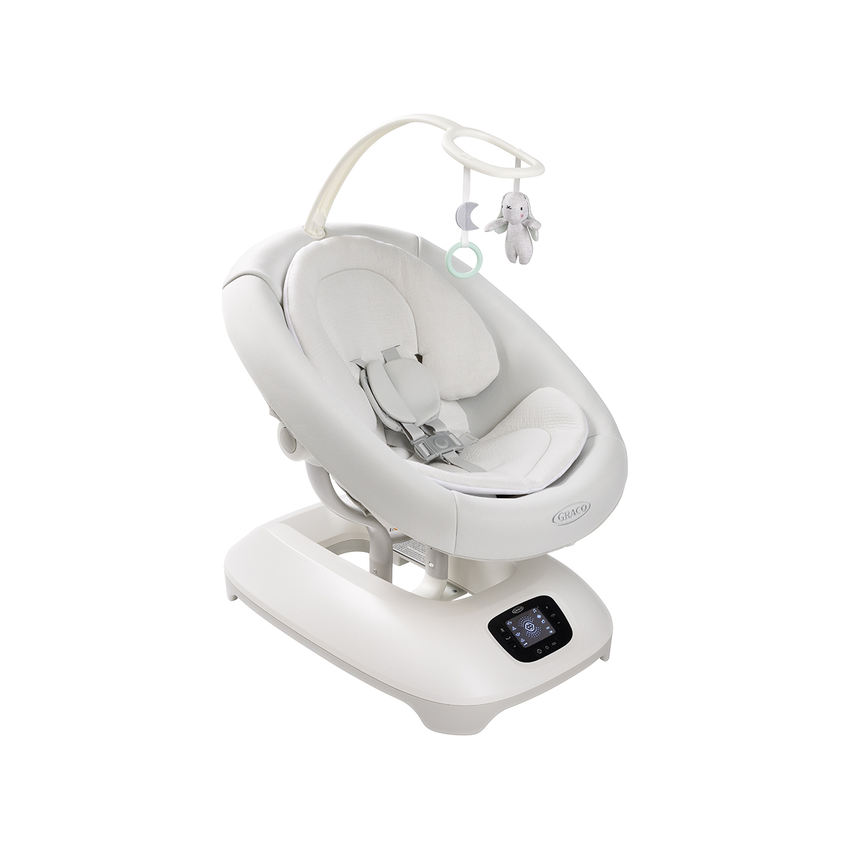Graco - Leagan electric Eluma Sway cu tehnologie inteligenta de detectare a plansului, pentru bebelusi, alb Rori