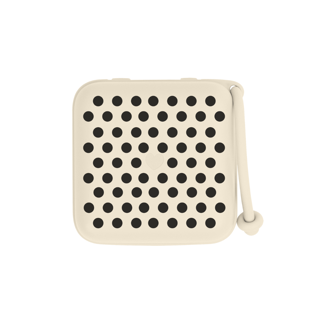 BIBS - Cutie multifunctionala pentru depozitare suzete, Studio Collection Polka Dots, Ivory Black