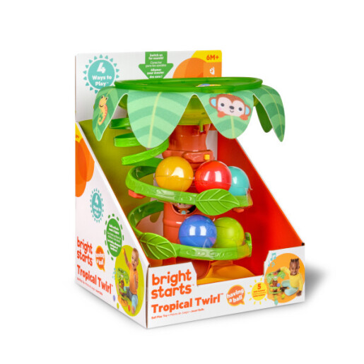 Bright Starts - Jucarie tropicala, "Twirl™ Ball Play Toy"