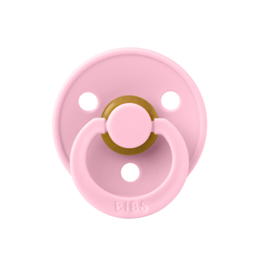 BIBS - Suzeta Colour Latex, tetina rotunda, 6 luni +-Baby Pink