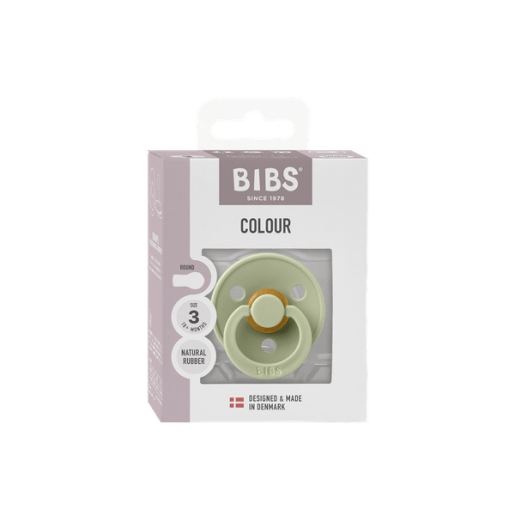 BIBS - Suzeta Colour Latex, tetina rotunda, 18+ luni, ambalaj premium
