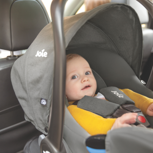 Joie - Scoica auto i-Snug 2 cu tetiera reglabila, 40-75 cm, Raven, testata ADAC si certificata R129