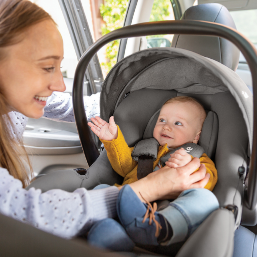 Joie - Scoica auto i-Snug 2 cu tetiera reglabila, 40-75 cm, Raven, testata ADAC si certificata R129