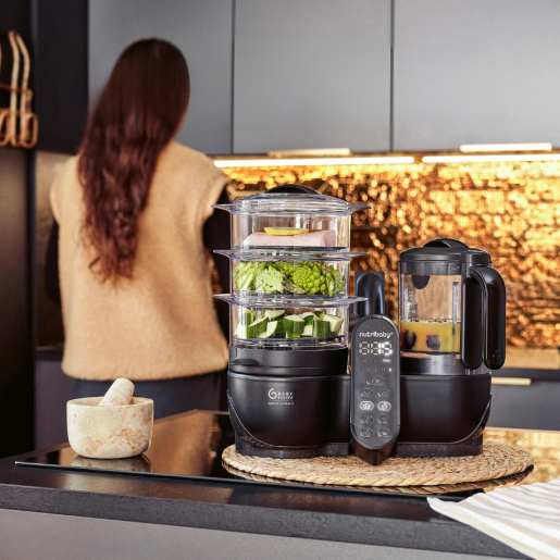 Babymoov - Robot multifunctional 5 in 1 Nutribaby (+) XL, Mineral Black