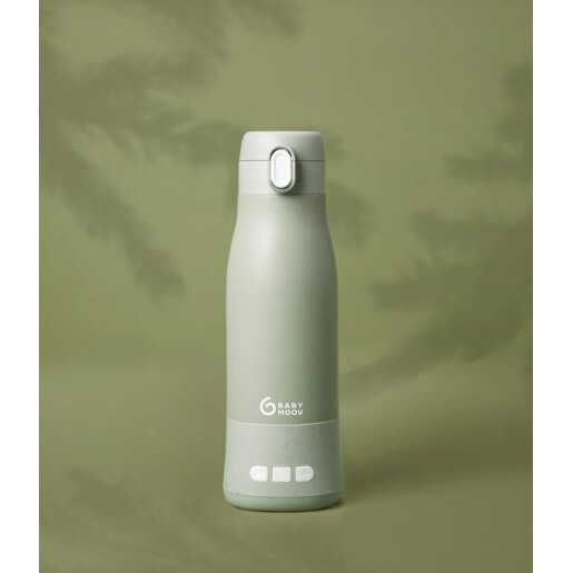 Babymoov - Moov & Feed Incalzitor de biberoane portabil si reincarcabil, Sage Green