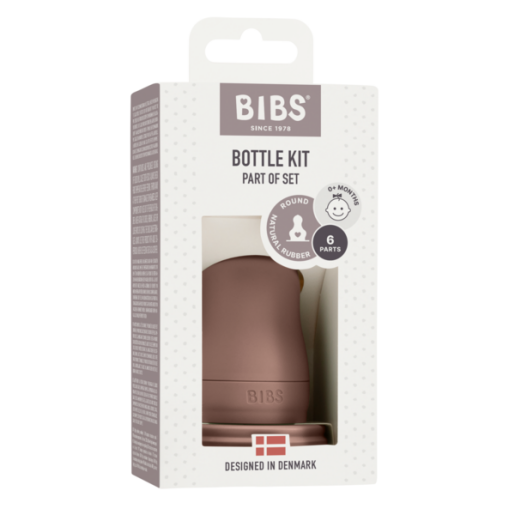 BIBS - Kit pentru set complet biberon din sticla anticolici, Woodchuck