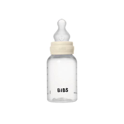 BIBS - Set complet biberon anticolici PP fara BPA, 150 ml, Silicon, Ivory