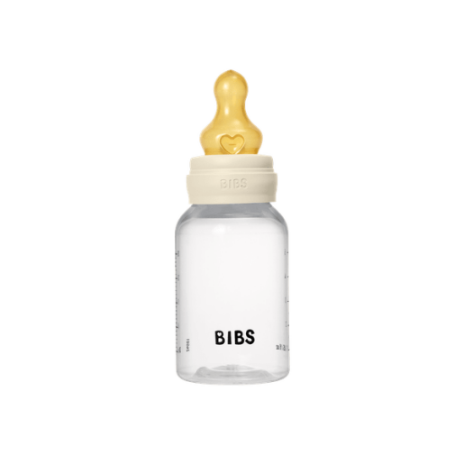 BIBS - Set complet biberon anticolici PP fara BPA, 150 ml, Latex, Ivory