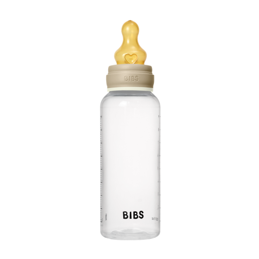 BIBS - Set complet biberon fosforescent anticolici PP fara BPA, 270 ml, Latex, Vanilla Glow
