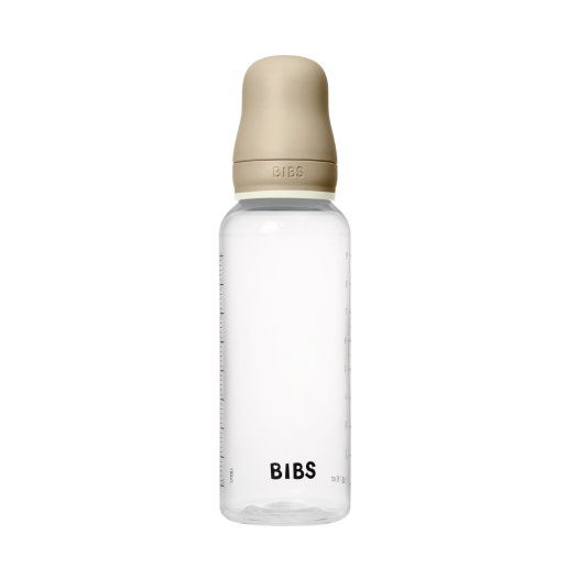 BIBS - Set complet biberon fosforescent anticolici PP fara BPA, 270 ml, Latex, Vanilla Glow