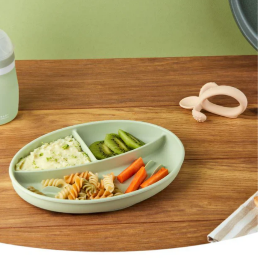 Babymoov - Lingurita bebe 2-in-1 din silicon, pentru diversificare si dentitie