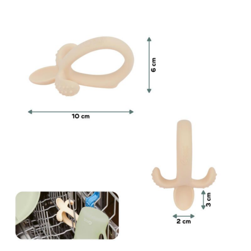 Babymoov - Lingurita bebe 2-in-1 din silicon, pentru diversificare si dentitie