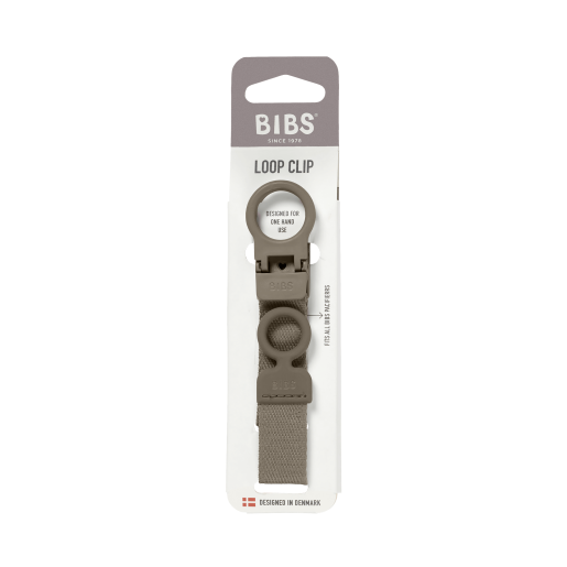 BIBS - Lantisor clip Loop pentru suzeta, Dark Oak
