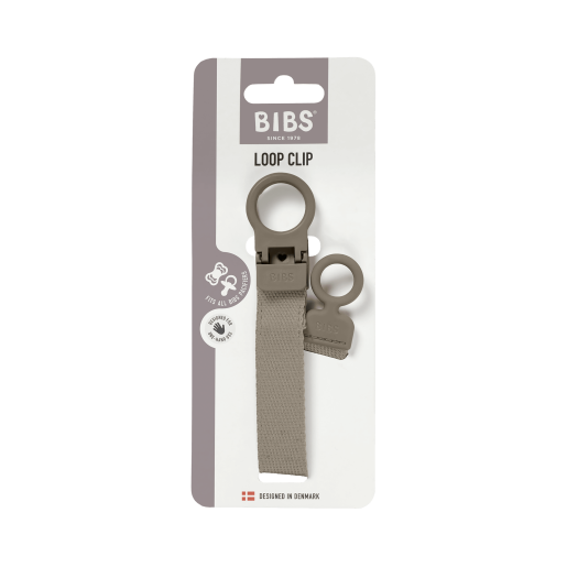 BIBS - Lantisor clip Loop pentru suzeta, Dark Oak