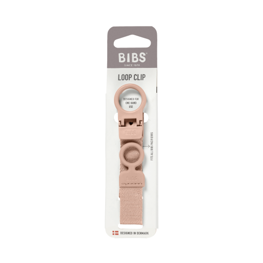 BIBS - Lantisor clip Loop pentru suzeta, Blush