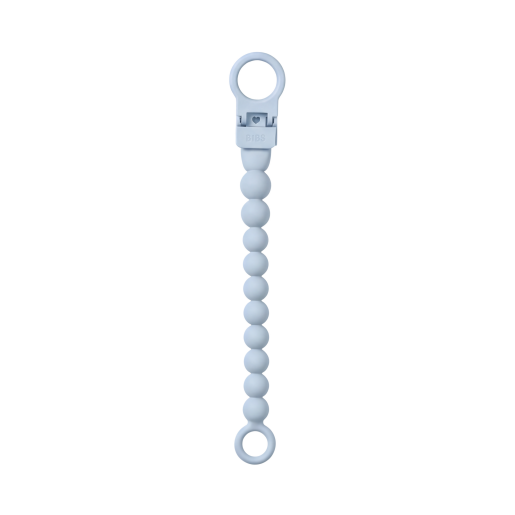 BIBS - Clip pentru suzeta Beaded, cu margele din silicon Baby Blue