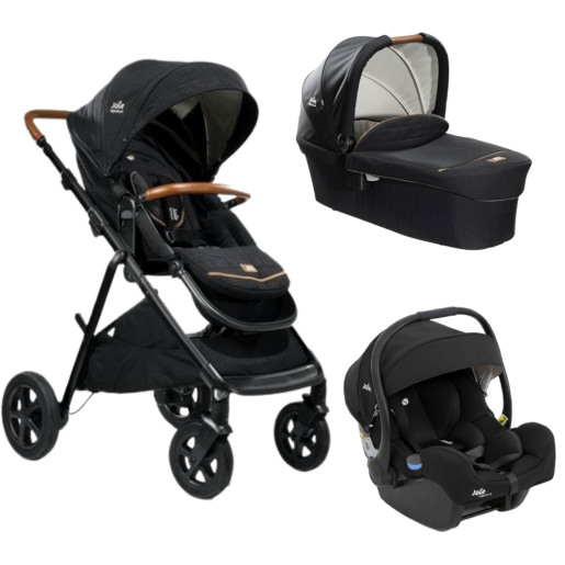 Joie - Carucior pentru copii multifunctional 3 in 1 Aeria Signature Eclipse (Carucior Aeria Eclipse+ Landou Ramble Eclipse+ scoica i-Gemm Eclipse)