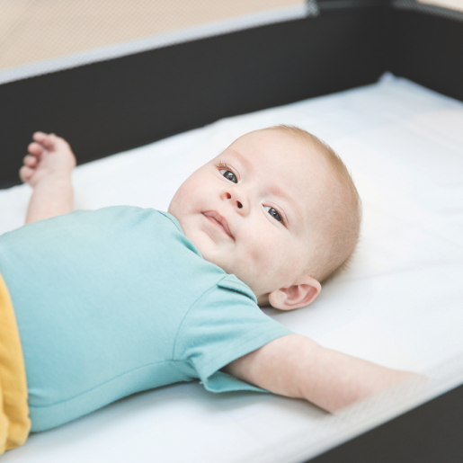 Joie - Patut pliant cu 2 niveluri Allura 120 cm, Black Ink