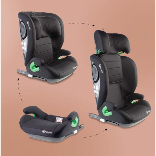 BabyGo - Scaun auto SafeChild2 Black, 100-150 cm, certificat R129