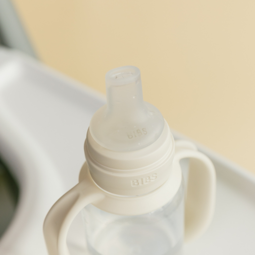 BIBS - Set biberon tip Sippy Cup PP 150 ml cu cioc din silicon și sistem antipicurare, Sage