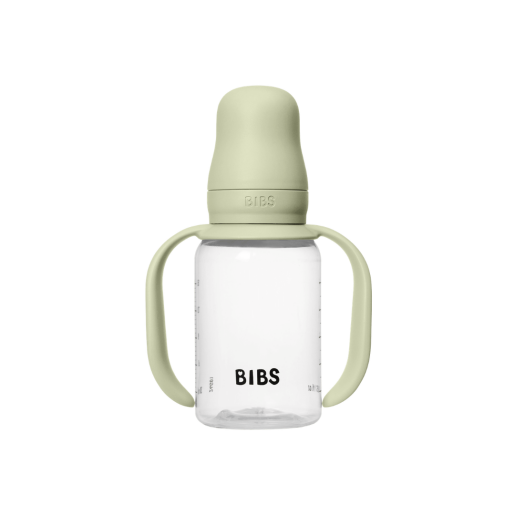 BIBS - Set biberon tip Sippy Cup PP 150 ml cu cioc din silicon și sistem antipicurare, Sage