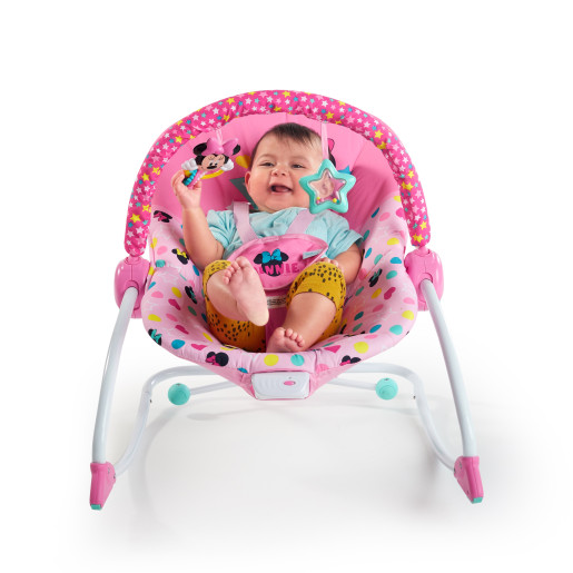 Bright Starts - Leagan portabil Rocker Minnie Stars & Smiles