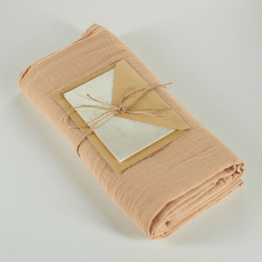 ONINO - Muselina multifunctionala din bumbac 100% organic, HUG.me, Oatmeal Beige, x1 bucata, 120 x 120 cm, certificata GOTS