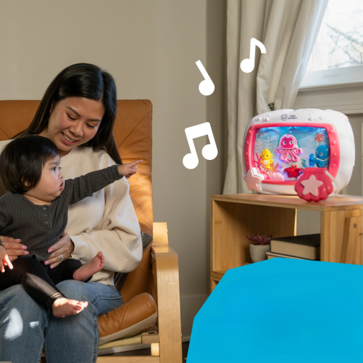 Baby Einstein - Jucarie muzicala pentru patut Sea Dreams Soother Pink