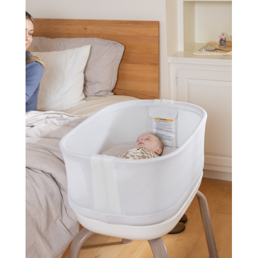 Graco - Patut co-sleeper Eluma Nest Luna cu leganare automata si sistem inteligent de detectare a plansului