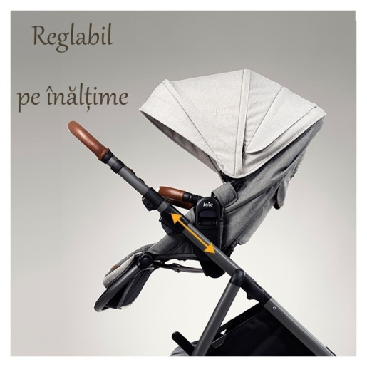 Joie - Carucior multifunctional 2 in 1, reglabil pe inaltime, Aeria Signature Carbon