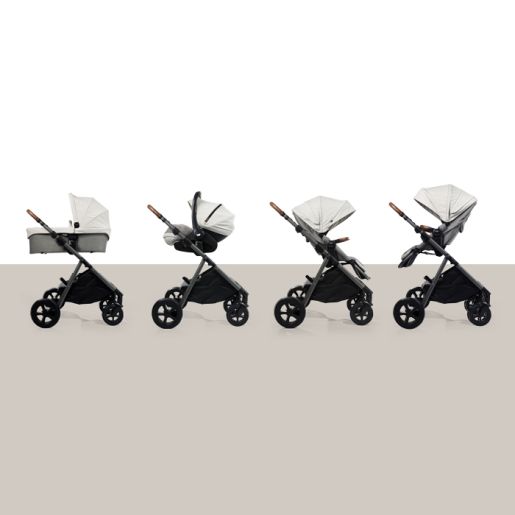 Joie - Carucior multifunctional 2 in 1, reglabil pe inaltime, Aeria Signature Oyster