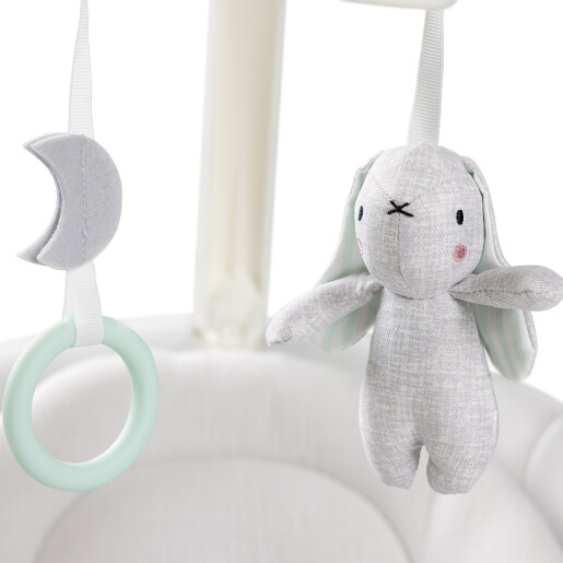 Graco - Leagan electric Eluma Sway cu tehnologie inteligenta de detectare a plansului, pentru bebelusi, alb Rori