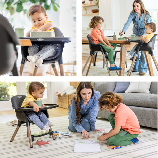 Graco - Scaun de masa 3 in 1 Presti, Charcoal