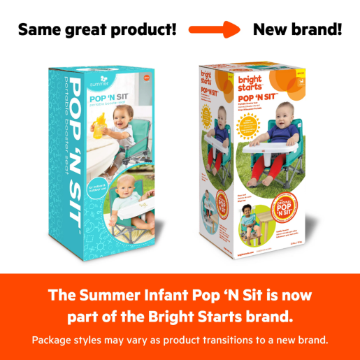 Bright Starts - Scaun de masa portabil Pop 'N Sit Grey