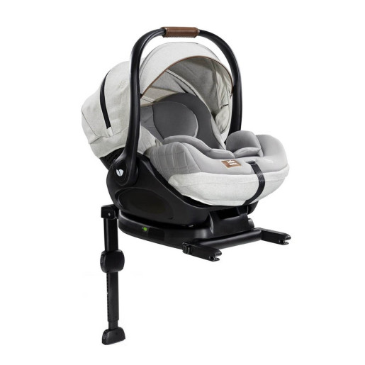Joie - Scoica auto inclinabila i-Size i-Level Oyster, colectia Signature, nastere-85 cm, testata ADAC