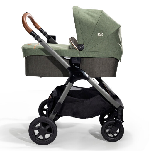 Joie - Carucior pentru copii multifunctional 3 in 1 Aeria Pine / i-Snug Laurel (Carucior Aeria Pine+ Landou Ramble Pine+ Scoica i-Snug Laurel)