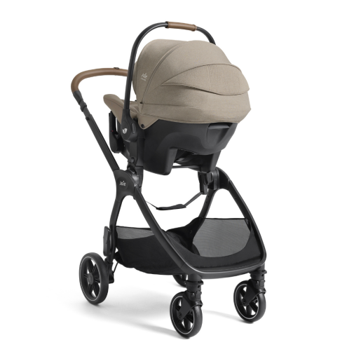 Joie - Carucior pentru copii multifunctional 3 in 1 Valora Signature Sandstone (Carucior Valora + Landou Ramble XL + scoica i-Starter)
