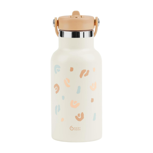 Babymoov - Sticla termoizolanta din inox Little Explorer Animal Print Ivory
