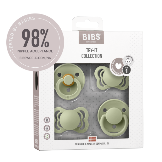BIBS - Set 4 suzete Try-it collection 0 luni +